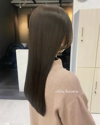 カラー むく。/顔周り 前髪/髪質改善のヘアスタイル