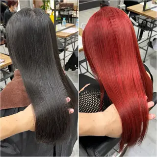 セミロング カラー KEISUKE/ ブリーチ🧡エクステのヘアスタイル