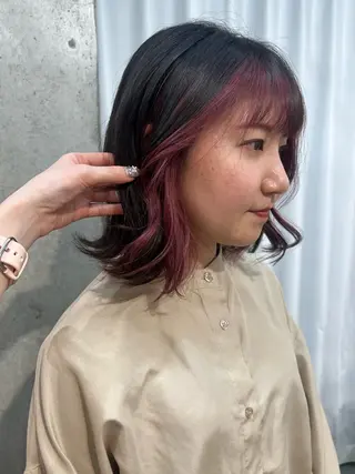 ミディアム カラー Ayaka🩰🎀 ガーリー/暖色♡のヘアスタイル