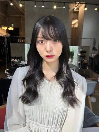 ロング カラー SALOWIN原宿AROA店所属・顔まわり神カット✂︎ 齋藤雄大【表参道】のヘアスタイル