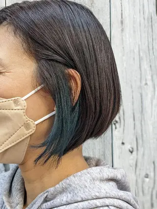 ショート カラー 髪質改善&白髪ぼかし カラー♡店長みやけ♡のヘアスタイル