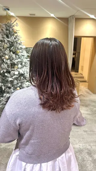 ミディアム ボブレイヤー/ ブリーチ/miyuuのヘアスタイル