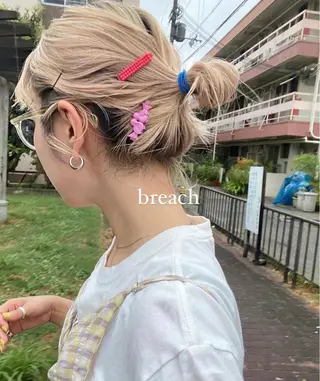 カラー 藤井 美歩/赤髪のヘアスタイル