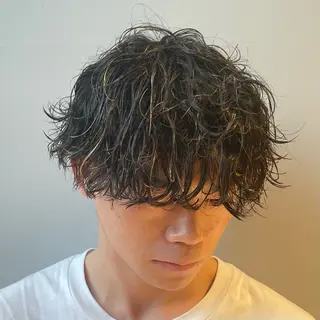 カラー パーマ メンズ Reginavita栄所属・パーマ×メッシュ/ 本日空き○/岡本一真のヘアスタイル