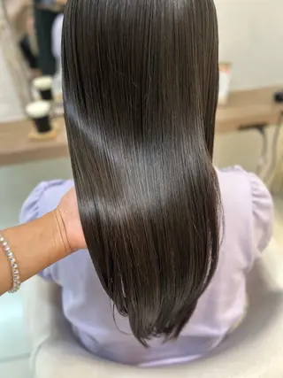 ロング パーマ 艶質改善/縮毛矯正 ササキナツミのヘアスタイル