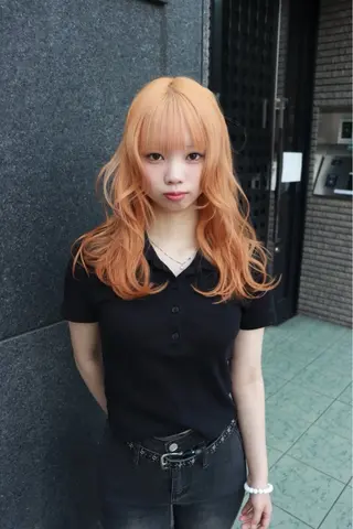 セミロング カラー 色落ちまで2度綺麗な ハイトーン⭐️ヨシキのヘアスタイル