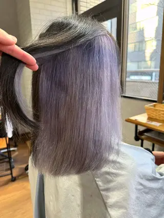 セミロング カラー ✨ハイトーン カラー福岡拓也✨のヘアスタイル