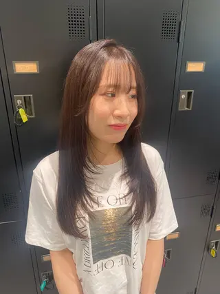 セミロング 韓国ヘア AINA🐱のヘアスタイル