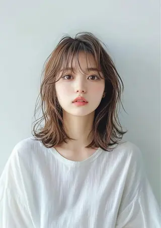 ミディアム VLOW nex the salon所属・韓国風/髪質改善/ ナガヤアキラのヘアスタイル