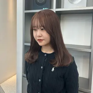 ミディアム カラー ✨うる艶/ブリーチ✨ 𝓡𝒖𝓷𝐚💋のヘアスタイル