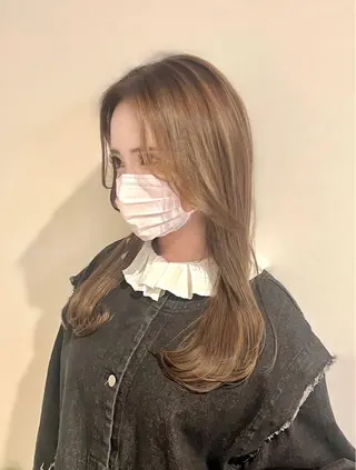 ロング カラー 👑髪質改善カラー 中垣斗希のヘアスタイル