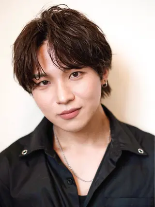 セミロング パーマ メンズ 💐美しいショート× パーマ💐早坂駆留のヘアスタイル