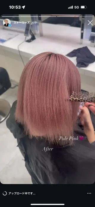 ロング カラー 透けるやわらか艶髪♡ ナチュラルストレートのヘアスタイル