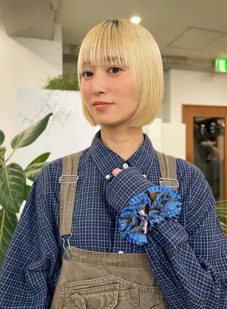 ショート カラー ボブ/似合わせカット /武田悠里のヘアスタイル