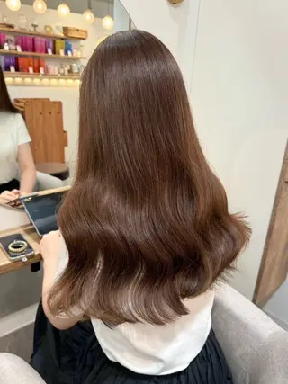 セミロング カラー パーマ 森山 陽菜のヘアスタイル