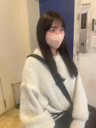 ロング カラー RIN／韓国ヘア レイヤーカットのヘアスタイル