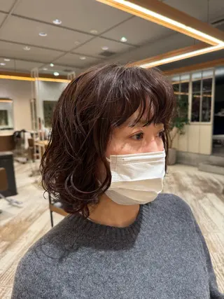 ミディアム パーマ ✨ショートヘア ✨ロイのヘアスタイル