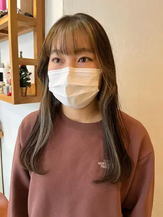 ロング カラー パーマ ヘアアレンジ メンズ pu+on. nailworks所属・fuyumi / ニュアンスネイルのネイルデザイン