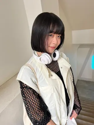 ショート 顔周りカット/透明感 カラー✂️MEIのヘアスタイル