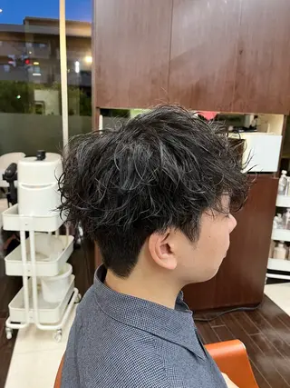 ショート パーマ メンズ AROH men's cut&men's perm 船橋店所属・🧊メンズ特化🧊 高木航希のヘアスタイル