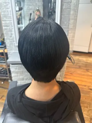 ショート カラー 🎀ボブカット🤍 💙韓国風パーマみくのヘアスタイル