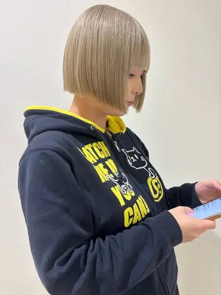 ミディアム カラー 🩶横浜美容室 透明感カラー✝️るみのヘアスタイル