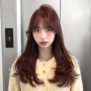 ロング カラー 💖原宿/韓国ヘア 顔周りカット/Rioのヘアスタイル