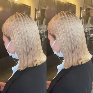 ミディアム カラー 色気グレージュ 🤍kosuke🤍のヘアスタイル