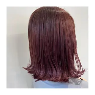 セミロング カラー 小國 綾かのヘアスタイル