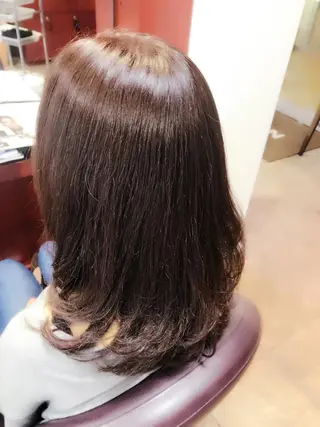 ミディアム カラー 嶋村 望美のヘアスタイル