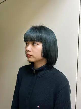 ショート カラー ☕️結【suii.】 ボブ/ヘアセット☕️のヘアスタイル
