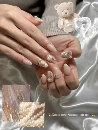 ネイル tsuki🎀ワンホ ン🍒ガーリー🪄のネイルデザイン