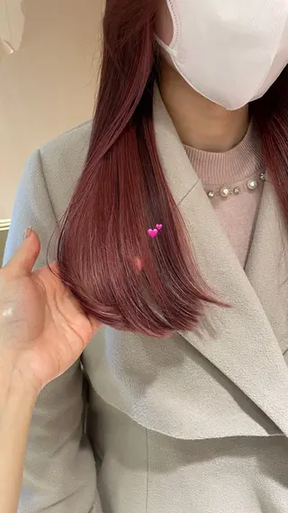 ロング マホ/日吉/髪質改善 /レイヤー/ガーリーのヘアスタイル