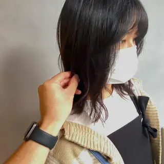 ミディアム 🪐SOURCE 塚口　シマブクロ🪐のヘアスタイル