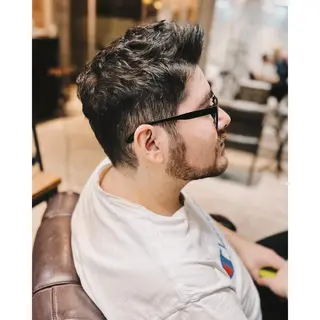 ショート カラー パーマ ヘアアレンジ メンズ キッズ BRAIDS💎愛子 大人ハイライト💎のヘアスタイル