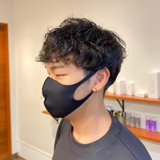 ショート パーマ メンズ 【メンズ特化】 ツツイリュウノスケのヘアスタイル