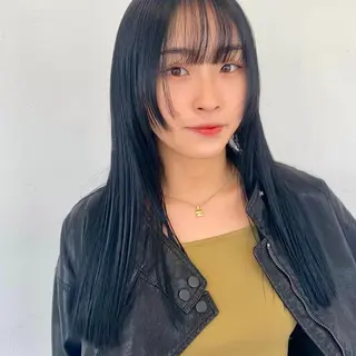 ロング カラー benji名駅店所属・透け感カラー/ momo🦕🌱のヘアスタイル