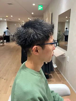 ショート メンズ 一樹ハイトーン/ブリ ーチ/透明感カラーのヘアスタイル