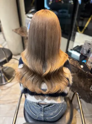 ロング カラー 大阪 梅田/ ハイトーン/エクステのヘアスタイル