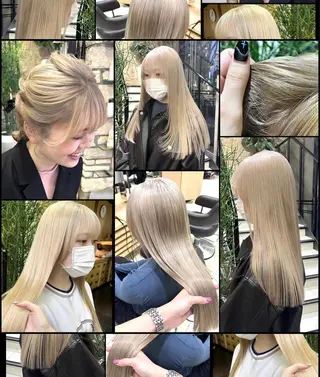 カラー 海外girl🤎 透明感ベージュmaoのヘアスタイル