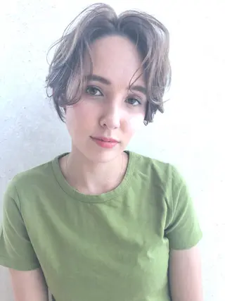 ショート カラー パーマ ヘアアレンジ GRAND OMOTESANDOのヘアスタイル