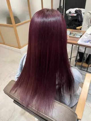 ロング カラー 透明感韓国風🦋 寒色カラー🦋レイナのヘアスタイル