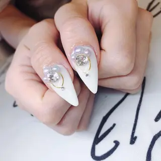 ネイル 🖤スカルプ R🖤のネイルデザイン