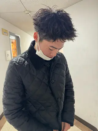 ショート カラー パーマ ヘアアレンジ メンズ メンズ特化 しゅうへいのヘアスタイル