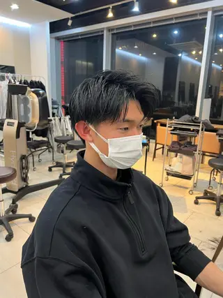 ショート メンズ メンズカット曲がる 縮毛矯正佐々木タクマのヘアスタイル