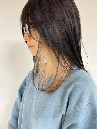 セミロング カラー steed tokyo所属・KOOKI スティードトーキョーのヘアスタイル