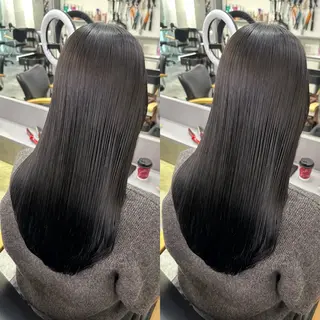 ミディアム 縮毛矯正/髪質改善/ レイヤー代々木/木下のヘアスタイル