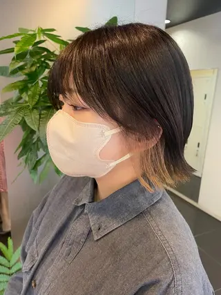 ショート パーマ/ボブ/ ヘルシーカラー/風花のヘアスタイル