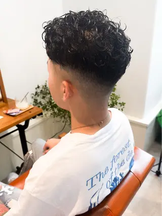 ショート パーマ メンズ amule hair ✂️山本　丈則✂️のヘアスタイル