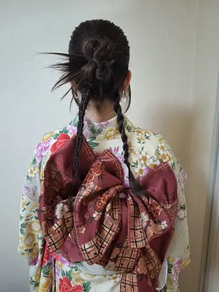 ヘアアレンジ ロング 艶髪縮毛矯正🪽💫 安田彩愛のヘアスタイル